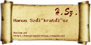 Hanus Szókratész névjegykártya